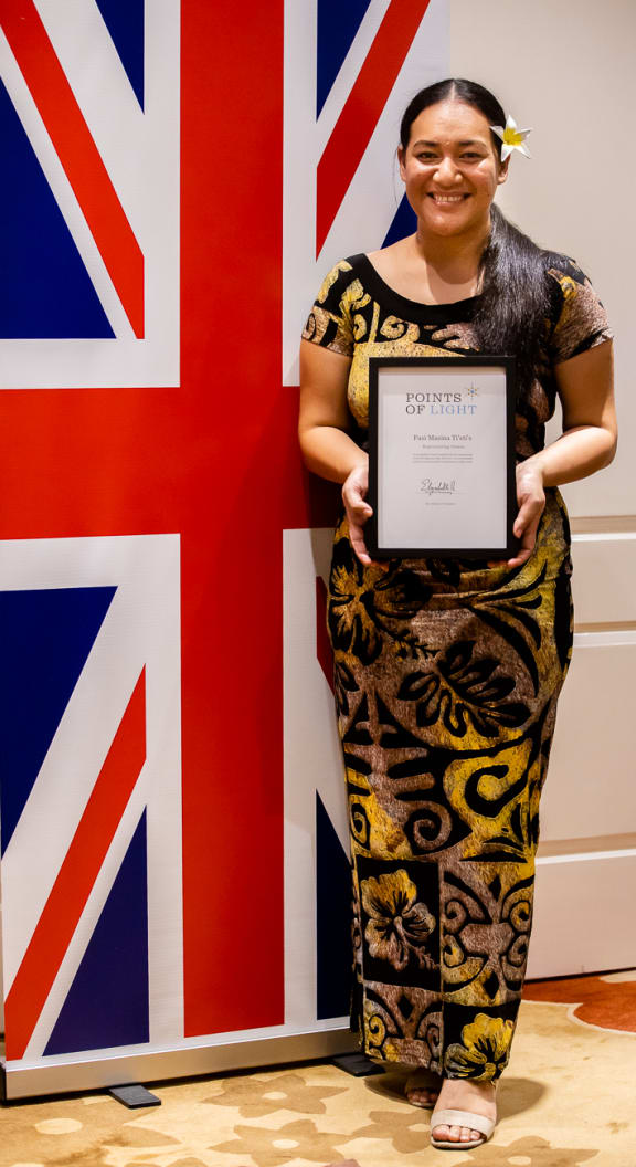 Fusi Masina Tietie won the Commonwealth Points of Light Award