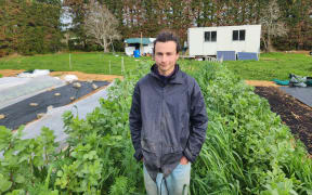 Jonathan Mines of Crooked Vege, a small-scale social enterprise which is trialling "pay-as-you-can" vege boxes