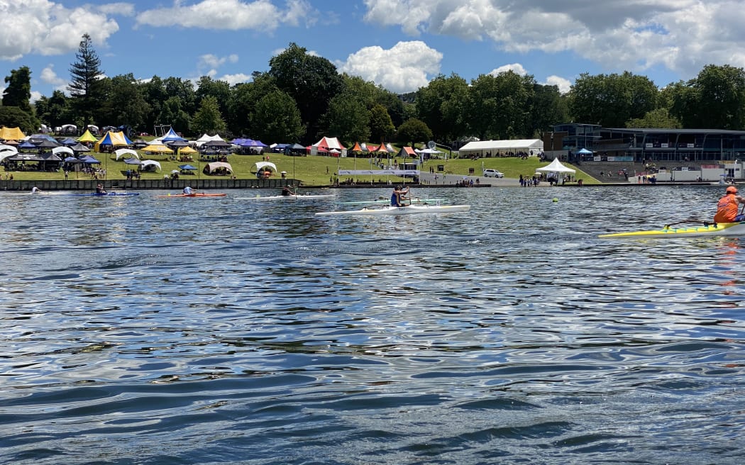 Waka Ama sprints at Lake Karapiro