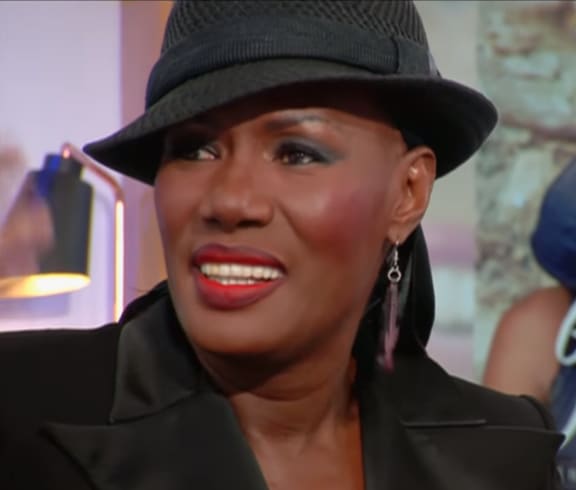 Grace Jones on a French talk show in 2016