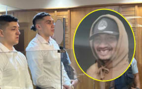 Isaiah Buchanan, (left), and Ahere Gillies have been on trial in the High Court at Napier, charged with the murder of Javon Aranui, inset.