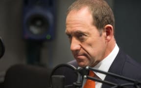 Andrew Little in the Morning Report Auckland studio, 18 July 2017.