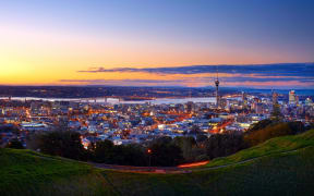 Auckland: New Zealand's largest city as seen from the suburb of Kingsland