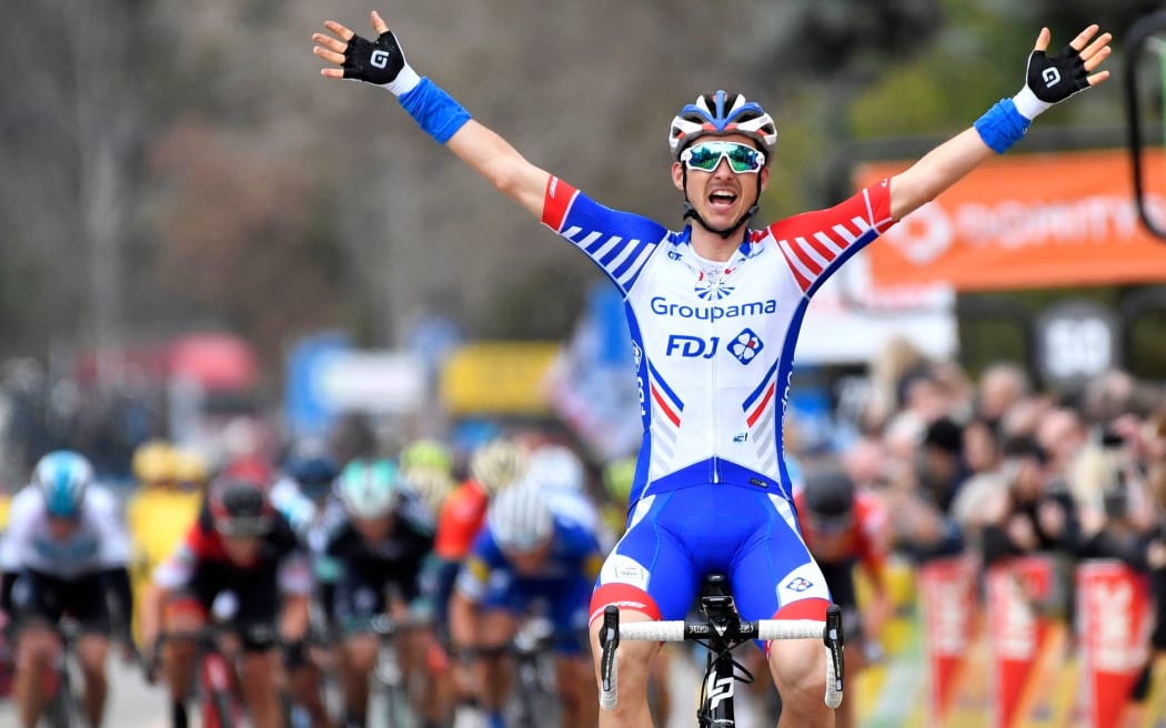 Frenchman Rudy Molard has moved into the overall lead in the Vuelta a Espana.