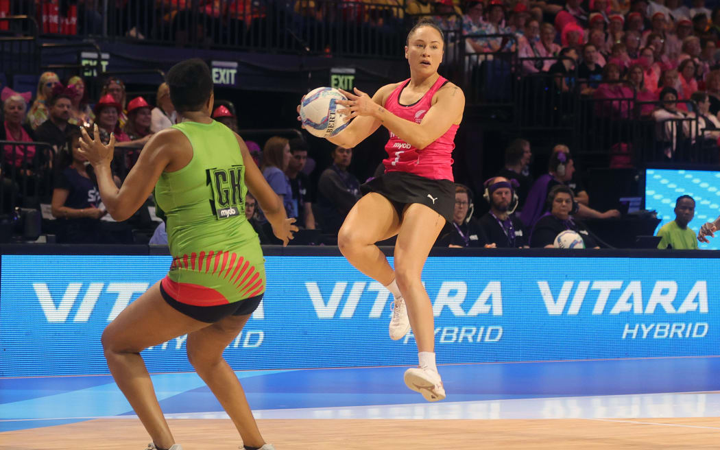 Whitney Souness in action for New Zealand at the Fast5 tournament in Christchurch.