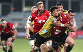 Ryan Crotty of the Crusaders. Crusaders vs. Hurricanes. 2019 Investec Super Rugby Semi Final. Orangetheory Stadium, Christchurch, New Zealand. Saturday 29 June 2019. © Copyright Photo: Martin Hunter / www.photosport.nz