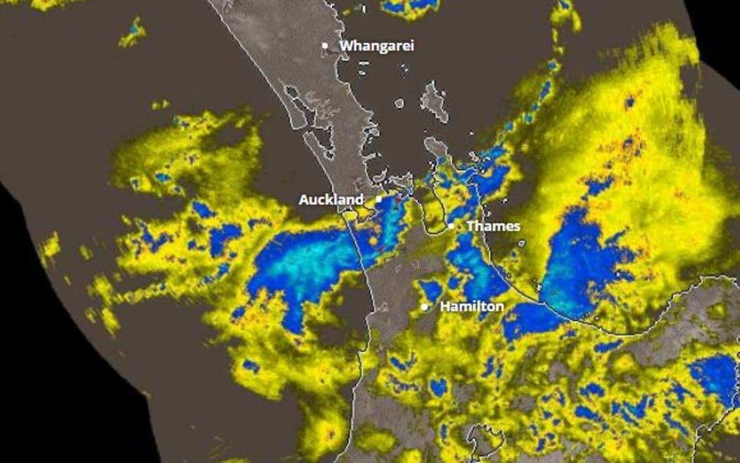 MetService rain radar early Thursday morning.