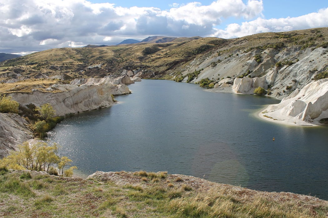 Blue Lake, near the town of Saint Bathans in Central Otago