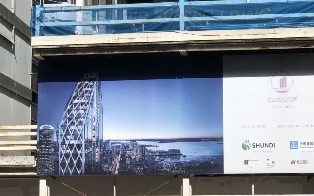 Builders working on Auckland's Seascape tower were told to down tools in late August.