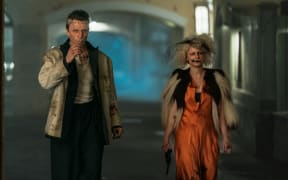 Christian Bale and Jessie Buckley in The Bride.