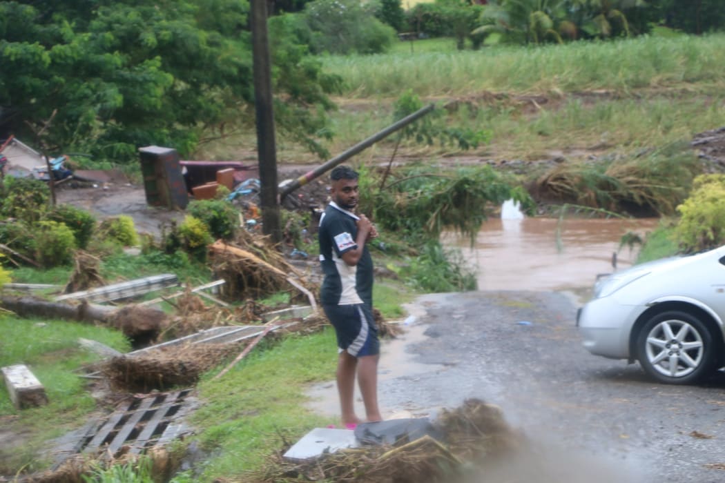 Flood damage in Ba.
