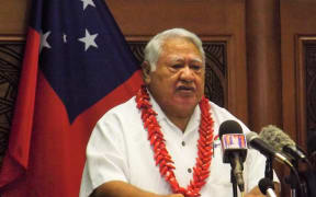 Tuila'epa Sa'ilele Malielegaoi addressing Samoa on the measles epidemic.