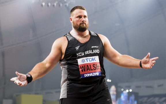 Tom Walsh qualifies for the final in one throw at the World Athletics Championships.  Khalifa International Stadium, Doha, Qatar. 3 October, 2019. Copyright photo: Alisha Lovrich / Athletics New Zealand