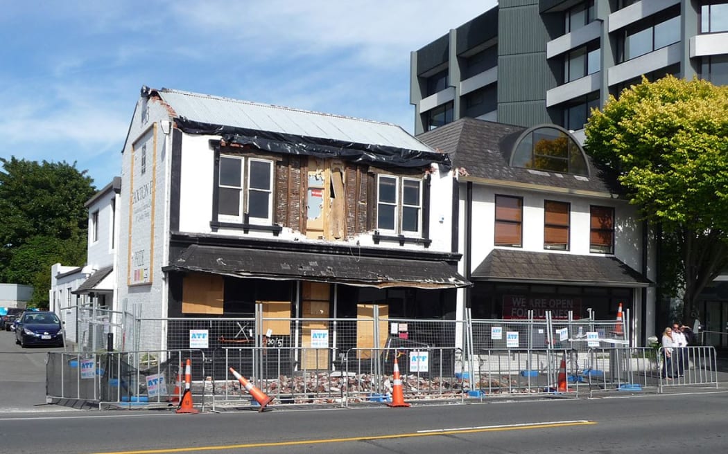 The earthquake damaged Caxton building.