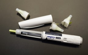 Oslo 20231108.
Novo Nordisk produces the drug Wegovy. Diabetes medicine and anti-obesity injections. Active ingredient: Semaglutide. Manufacturer: Novo Nordisk.
Photo: Lise Aaserud / NTB (Photo by LISE ASERUD / NTB via AFP)