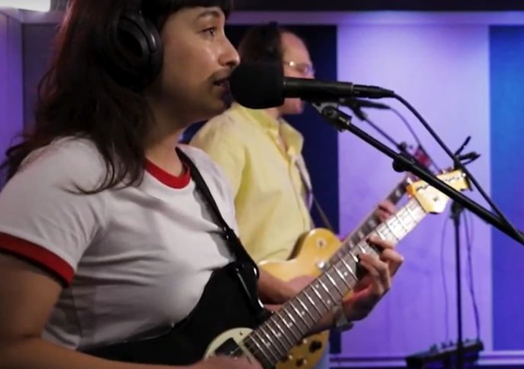 The Beths playing at RNZ's Auckland studio