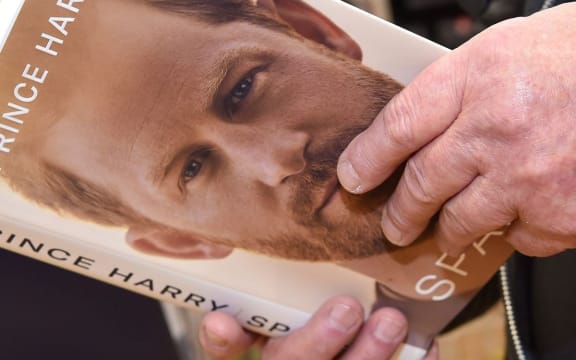 A copy of Prince Harry's memoir 'Spare'