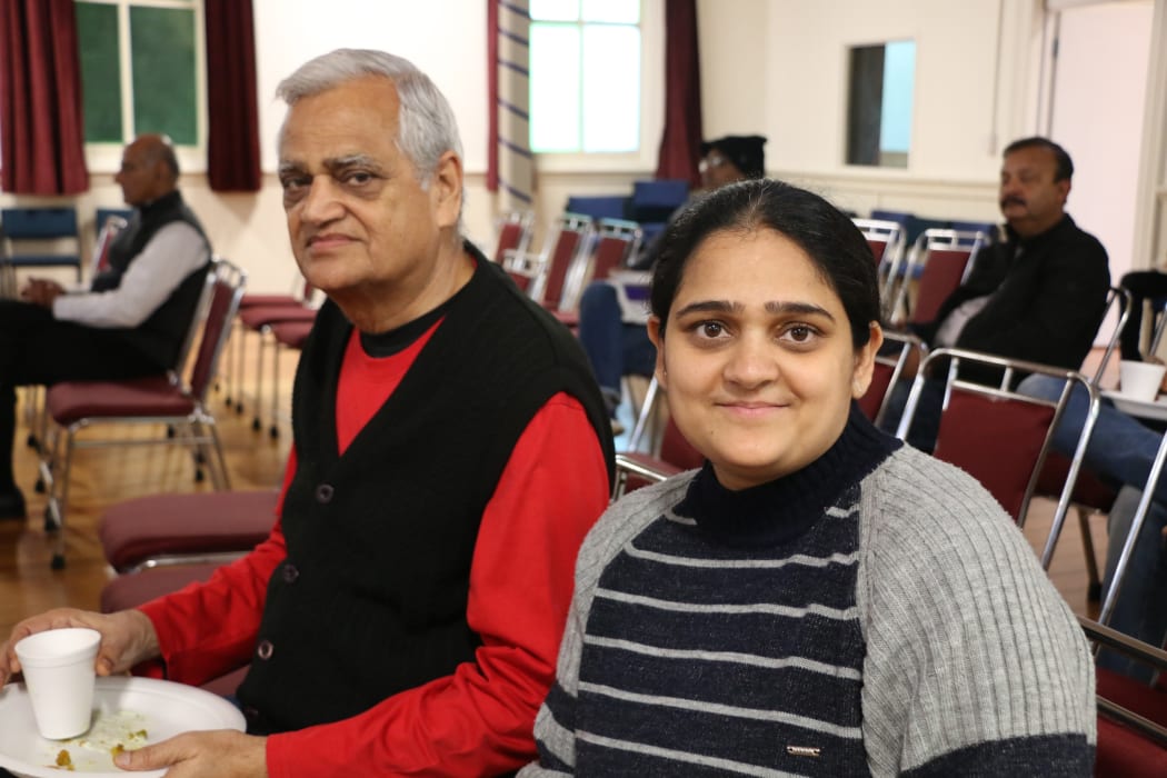 Anu Chandra and her father.