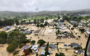 Wairoa flooding during Cyclone Gabrielle on 14 February 2023.