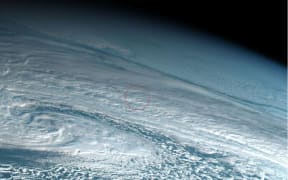 Meteorologist Simon Proud found the meteor's purported smoke trail on Japan's Himawari satellite. (Twitter: Simon Proud)