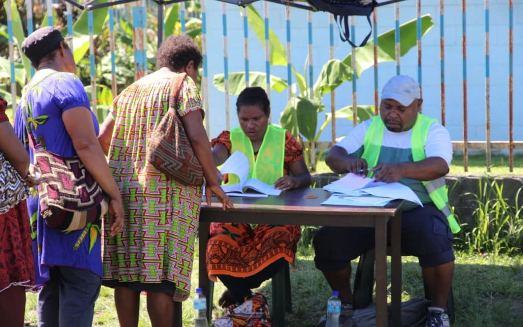 Voting in the PNG election