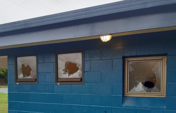 Vandals damaged the public toilets at the Gisborne Botanical Gardens over the holidays.