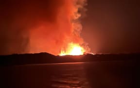 The blaze at Pukaki Downs.
