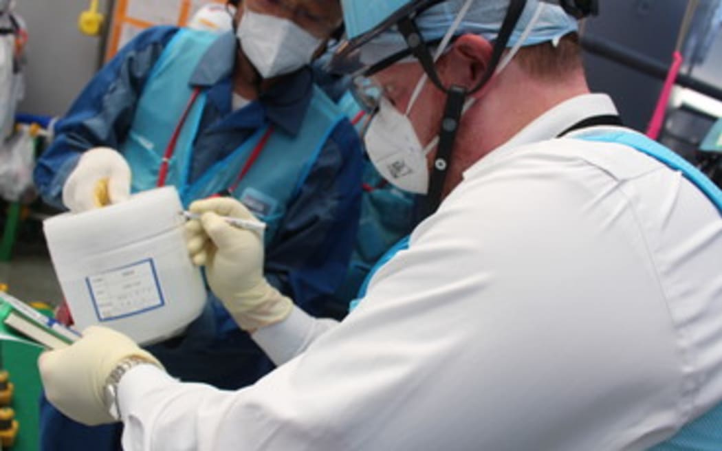 The third observation of the sampling of ALPS treated water by IAEA review team at the Fukushima Daiichi Nuclear Power Station.