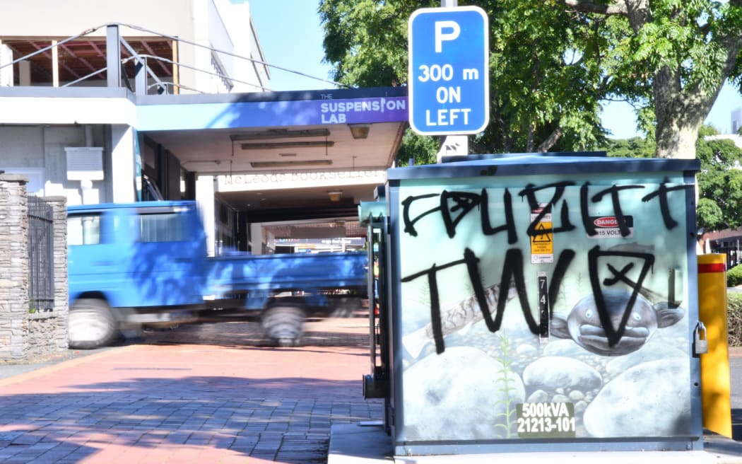 More than 600 graffiti reports were made last year in Rotorua. Photo / Laura Smith