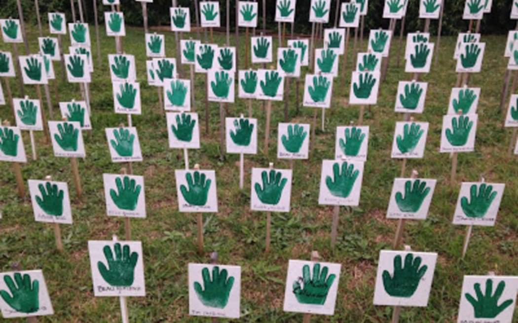 Hands up for democracy protest in Norfolk Island