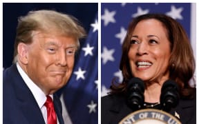 Former US President Donald Trump and current Vice-President Kamala Harris.