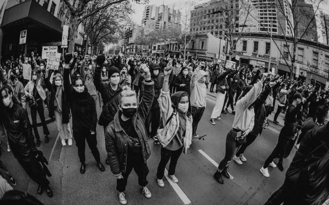 Black Lives Matter march in Melbourne on Saturday 6 June.