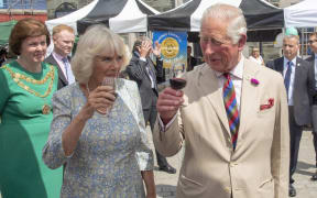 Britain's Prince Charles, Prince of Wales, and Britain's Camilla, Duchess of Cornwall.