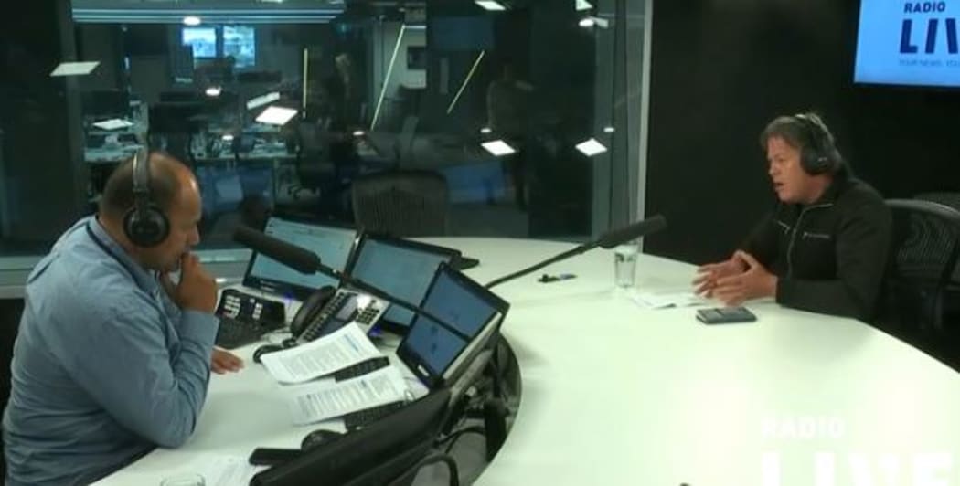 Destiny Church leader Brian Tamaki talking to Willie Jackson on Radio Live.