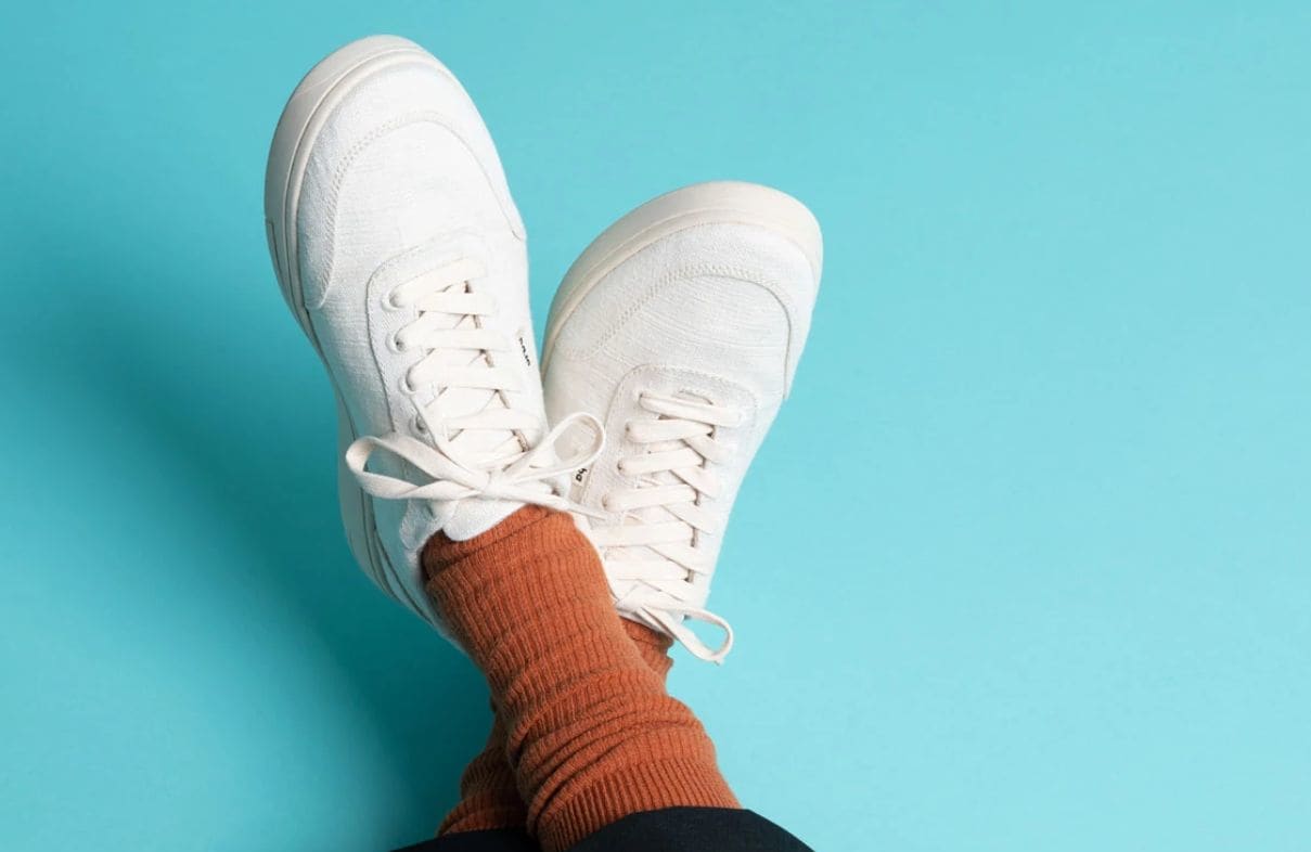Biodegradable plant-based sneakers designed by NZ company Orba