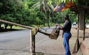 Access to Bougainville's Panguna copper mine is controlled by landowners. Vehicles going up to the mountainous mine area must first pass Morgan Junction checkpoint.