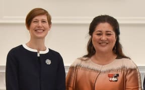 British High Commissioner to New Zealand Iona Thomas and Governor-General Dame Cindy Kiro at the Credentials Ceremony on 10 August 2022.