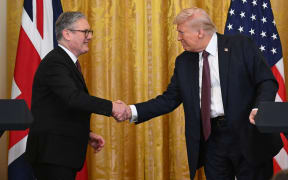 British Prime Minister Keir Starmer (L) and US President Donald Trump in February, 2025.