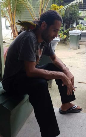 Behrouz Boochani in the Manus Island detention centre.