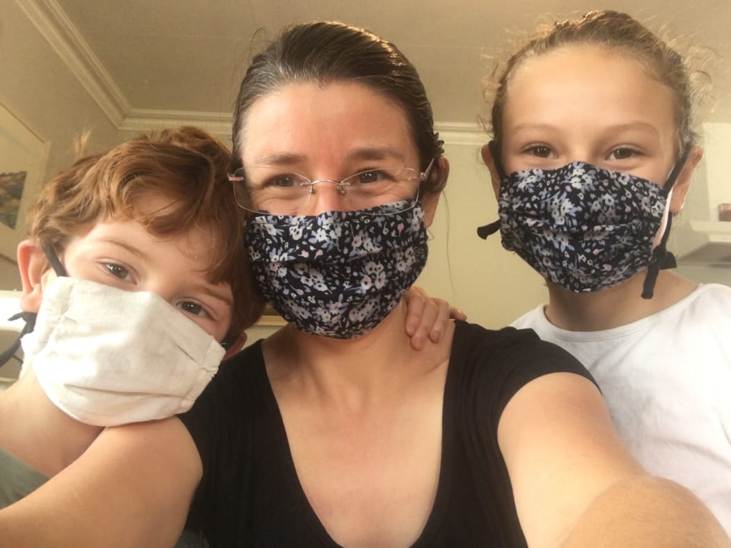 GP Sophie Febery and her kids.
