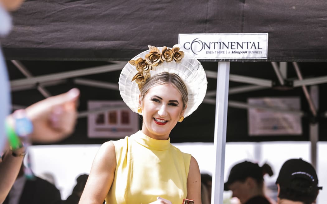 Crowds excited for New Zealand Trotting Cup at Addington Raceway in Christchurch.