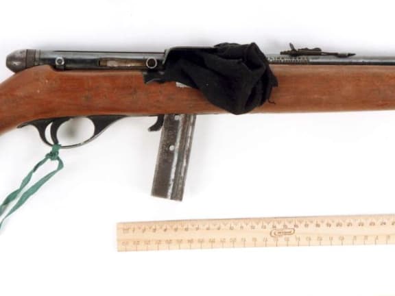 The firearm used by Warren Kiwi in the attempted murder.