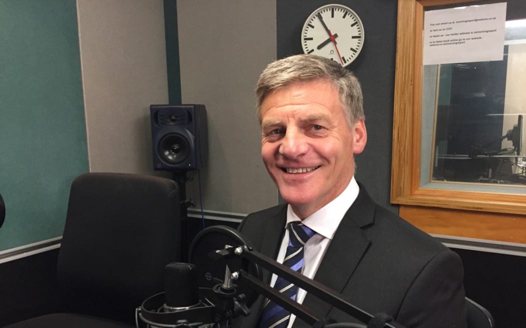 Bill English in the Auckland studio