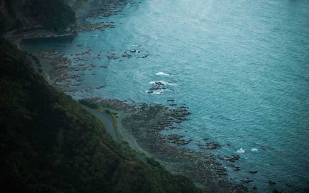 Coastline south of Kaikōura.