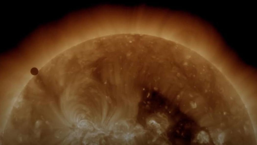 Mercury will transit the Sun early tomorrow in a rare spectacle.