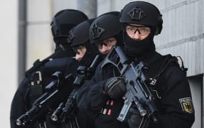 Members of the German police's BFE+ (Evidence and Arrestment Unit)