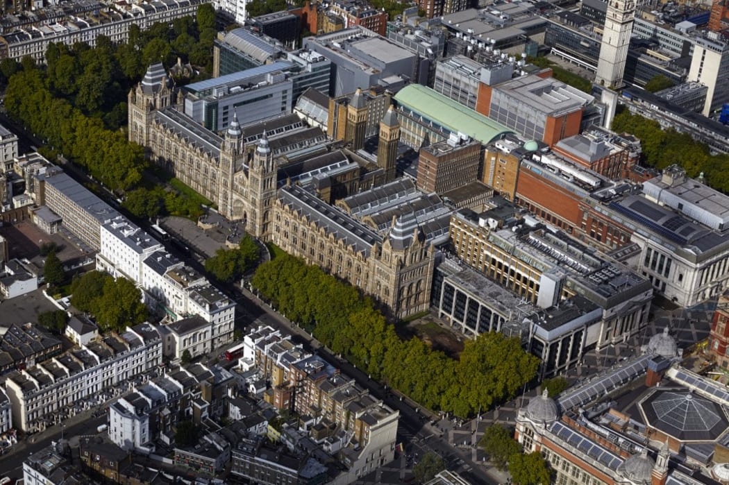 UK, London, Aerial view of Natural History Museum in Kensington