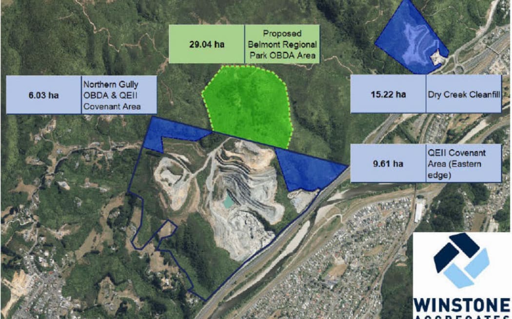 A map showing the areas intended for swap.