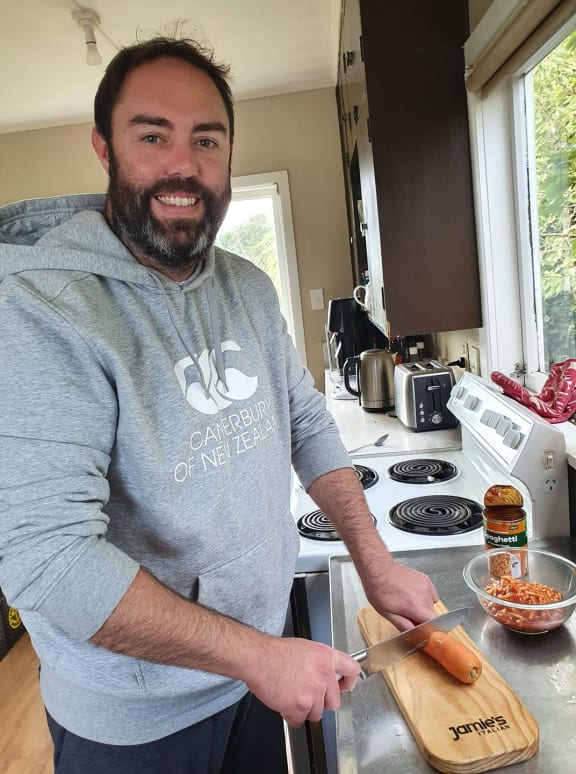 Bradley Cato prepares his signature dish - spaghetti carrot.