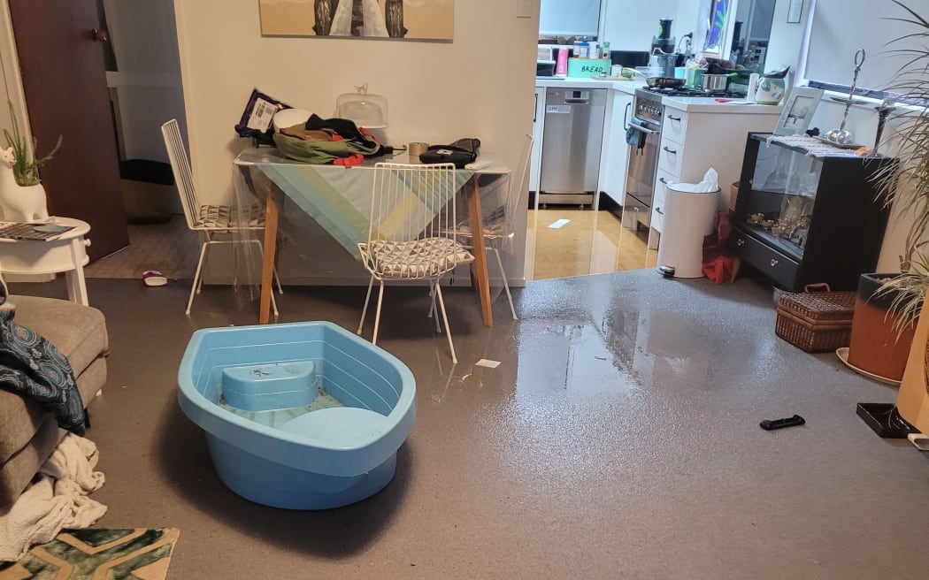 Pahiatua resident Dallas McKinley woke up to find his home flooded.